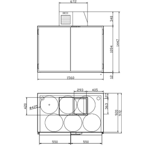 Fassvorkühler Fasskühler für 6 Fässer Stahlblech Ausschnitt rechts