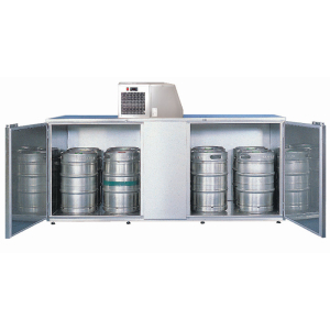 Faßkühler Fassvorkühler Ausschnitt oben Stahlblech für 10-22 Fässer ohne Kühlgerät