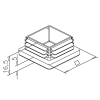 Endkappen Kunststoff vierkant für Vierkantrohr Konstruktionsrohr