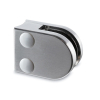 Glasklemme Glashalter Typ 20 - Zinkdruckguss - Edelstahl-Design - für 38,1mm (1,5 Zoll) Rohr - 8mm