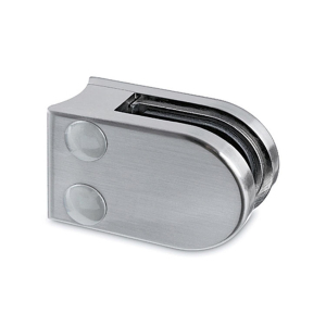 Glasklemme Glashalter Typ 27 - Zinkdruckguss - Edelstahl-Design - für 38,1mm (1,5 Zoll) Rohr - 6,76mm