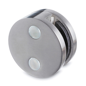 Glasklemme Glashalter rund Typ 44 - Zinkdruckguss - Edelstahl-Design - 10mm