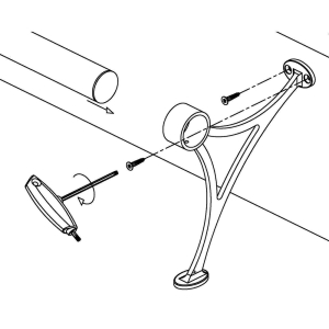 Fußlaufstütze Fusslaufträger - Style 101 - 38,1mm (1,5 Zoll) - Edelstahl Design