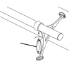 Fußlaufstütze Fusslaufträger - Style 101 - 38,1mm (1,5 Zoll) - Edelstahl Design