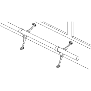 Fußlaufstütze Fusslaufträger - Style 101 - 50,8mm (2 Zoll) - Edelstahl Design