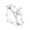 Fußlaufstütze Fusslaufträger - Style 101 - 50,8mm (2 Zoll) - Chrom Design