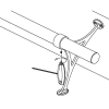 Fußlaufstütze Fusslaufträger - Style 101 - 50,8mm (2 Zoll) - Chrom Design