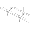 Fußlaufstütze Fusslaufträger - Style 101 - 50,8mm (2 Zoll) - Chrom Design