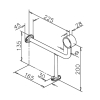 Fußlaufstütze Handlaufstütze - Style 107 - 50,8mm (2 Zoll) - Messing Design