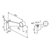 Fußlaufstütze Handlaufstütze - Style 109 - 38,1mm (1,5 Zoll) - Messing Design