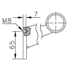 Fußlaufstütze Handlaufstütze - Style 109 - 38,1mm (1,5 Zoll) - Messing Design