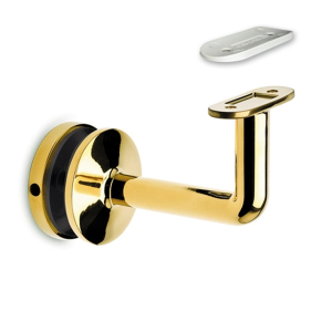 Handlaufstütze Fußlaufstütze Style 121 für Glasmontage 8-12,76mm Messing Design