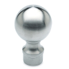 Endkugel für Edelstahlrohr - 38,1mm (1,5 Zoll) - Edelstahl-Design - gesteckt