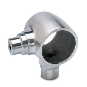 Kugelrohrverbinder mit 2 Abzweig 90 Grad - 50,8mm (2 Zoll) - Edelstahl-Design