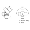 Rohrverbinder variabel bis 180 Grad für Rohr - 38,1mm (1,5 Zoll) - Anthrazit-Design