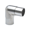 Rohrverbinder 90 Grad für Edelstahlrohr - 19,0mm - Edelstahl-Design - halbrund