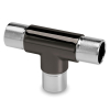 Rohrverbinder T für Edelstahlrohr Rundrohr - 38,1mm (1,5 Zoll) - Anthrazit-Design