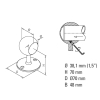 Rohrendhalter Handlaufstütze Style 601 - 38,1mm (1,5 Zoll) - Chrom Design