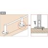 Mini Rail System rund für Holz zum aufschrauben - 6mm - Messing-Design - Endstütze