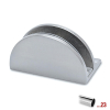 Glashalter halbrund - ohne Führung - Chrom-Design - 6-8mm