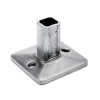 Wandflansch, 20 x 20 mm Edelstahl-Design