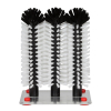 Gläserspülbürste 1-2-3, 3 x 25 cm für Gastro, mit rostfreiem Metallunterteil