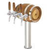 Schanksäule Bier Bierschanksäule Zapfsäule - Holz Bierfaß - 3-leitig