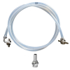 Bierschlauch 100cm Bierleitung BieTal® 7mm Edelstahl Tüllen Zapfanlage Bierkühler