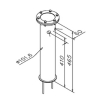 Schanksäule Zapfsäule Industrie line Edelstahl gebürstet 2-leitig mit Bierhähne & Schläuche