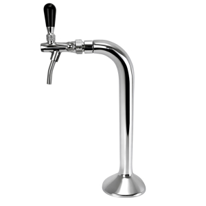 BieTal® Classic Cobra Schanksäule Zapfsäule 1-leitig 7mm Chrom mit Schankhahn