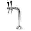 BieTal® Classic Cobra Schanksäule Zapfsäule 2-leitig 7mm Chrom mit 2x Schankhahn