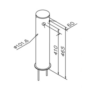 Schanksäule oben flach Messingeffekt poliert...