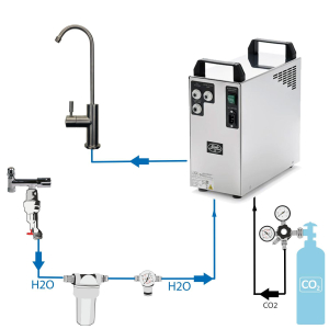 Tafelwasseranlage Wasserspender 40L ohne Kühlung SET inkl. Wasserhahn mit Filter