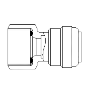Aufschraub Verbinder grau -Gewinde BSP-P 1/2 Zoll IG...