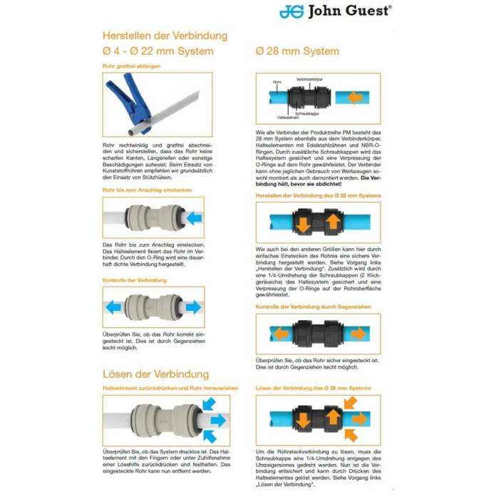 Sicherungsring Sicherungsclip für Steckverbinder 8 mm - John Guest