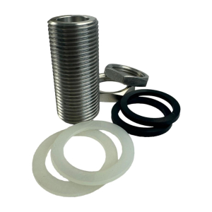 Gewindestutzen Schankhahnstutzen Durchgangsverschraubung - 5/8 Zoll - 40mm