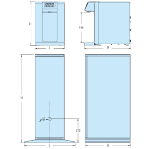 blupura Blusoda 45 fizz Cabinet Wasserspender...