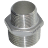 Edelstahl Doppelnippel Reduziernippel Fitting - AG 1/2 x 3/8 Zoll