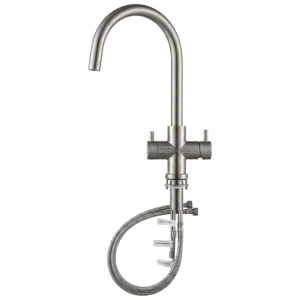 BieTal® BT-503 5-Wege Wasserhahn Küchenarmatur Mischbatterie C-Auslauf Edelstahl