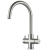 BieTal® BT-503 5-Wege Wasserhahn Küchenarmatur Mischbatterie C-Auslauf Edelstahl