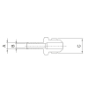 Adapter Edelstahl für CC Anschluss - 1/2 BSF x 7mm Tülle für Schlauch 7x12mm