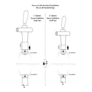 Zapfhahnverschluss Gold - TAP CAP - goldfarbener Kette
