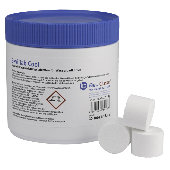 Bevi Tab Cool - Tabletten zum Regenerieren für Wasserbadkühler - 120 Tabletten