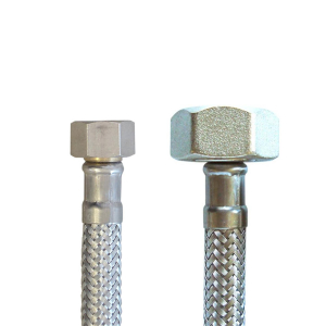 Panzerschlauch Flexschlauch Sanitärschlauch 3/8 Zoll zu 3/4 Zoll IG 100cm gerade