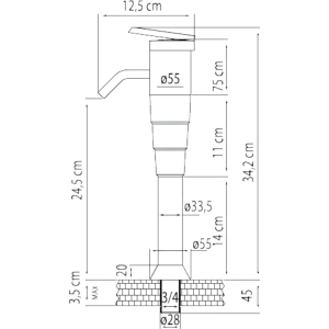 BieTal® Wasser Schanksäule Sprudelwasser Aqua Zapfstelle Zapfsäule 3-ltg - G68