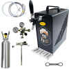 Bierkühler Bierzapfanlage schwarz/schwarz 30 Liter SET mit Adapter 5 L CO2 2 kg