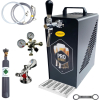 Bierkühler Bierzapfanlage schwarz/Edelstahl 30 Liter SET 5/8 Zoll KeyKeg CO2 0,5kg