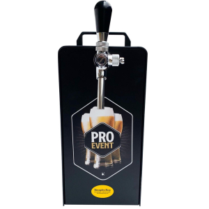 Bierkühler Bierzapfanlage schwarz/Edelstahl 30 Liter SET 5/8 Zoll KeyKeg CO2 2kg