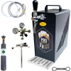Bierkühler Bierzapfanlage schwarz/Edelstahl 30 Liter SET mit Adapter 5 L CO2 0,5kg