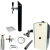 Bierzapfanlage SET 35 L/h - Schanksäule 1-ltg Black - KEG Typ S Korb - 2kg CO2